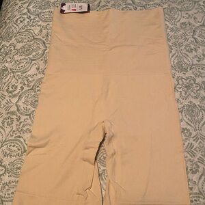 Cream Shapewear High-Waisted Shorts